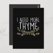 Thyme Herb Plant Briefkaart (Voorkant / Achterkant)