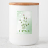 Thyme Herbs Label Voedselcontainer Etiket (Voorkant)