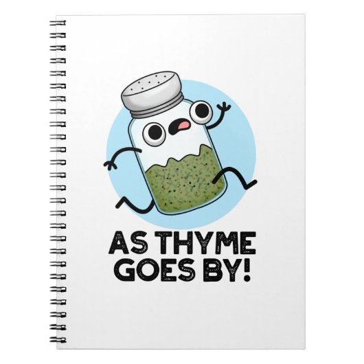 Thyme komt van Funny Herb Spice Pun Notitieboek (Voorkant)