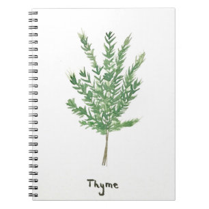 Thyme kruiden groene botanische  tuinbouwplant notitieboek