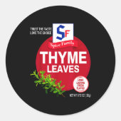 Thyme Leaves Halloween Sce Costume Group Matching Ronde Sticker (Voorkant)