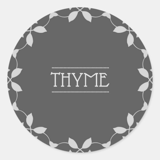 Thyme Spice Jar Sticker Labels (Voorkant)