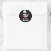 Thyme to Rock Funny Herb Pun Dark BG Ronde Sticker (Tas)