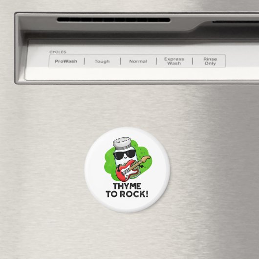 Thyme to Rock Funny Herb Pun Magneet (Insitu (Vaatwasser))