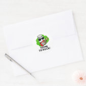 Thyme to Rock Funny Herb Pun Ronde Sticker (Envelop)