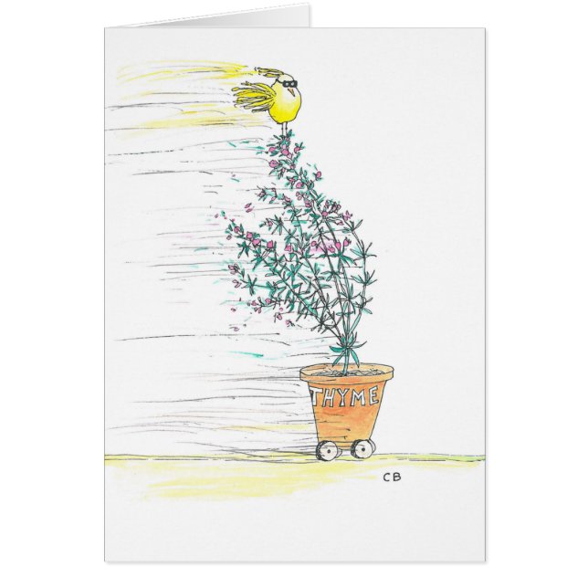 "Thyme"-vogelkaart (Voorkant)