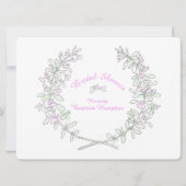 Thyme wreath art nuptiale douche invitation (Devant)