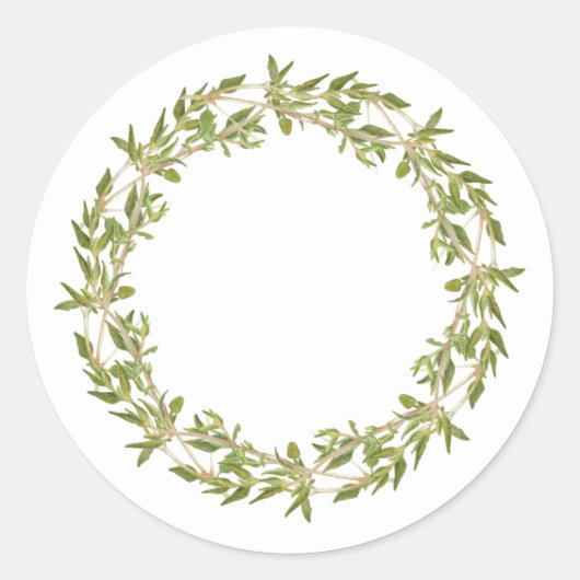 THYME WREATT Stickers Rond Large (Devant)