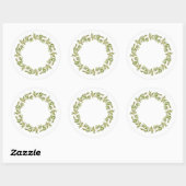 THYME WREATT Stickers Rond Large (Feuille)