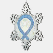 Thyroid Awareness Ribbon Angel Ornament (Rechts)