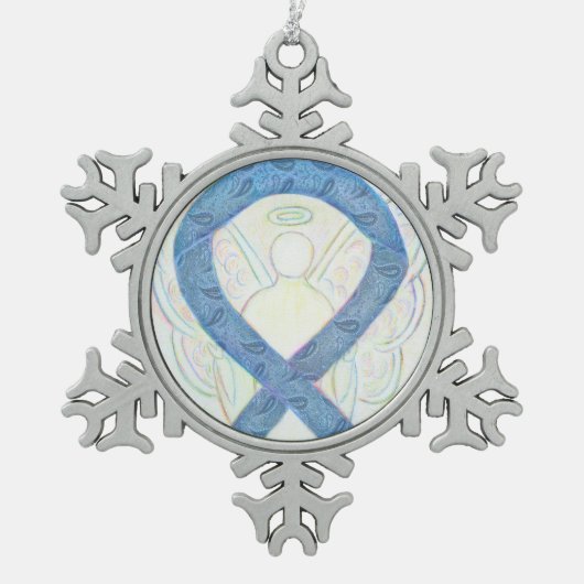 Thyroid Awareness Ribbon Angel Ornament (Voorkant)