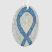 Thyroid Awareness Ribbon Angel Ornaments Ornament (voorkant)