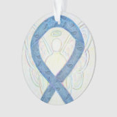 Thyroid Awareness Ribbon Angel Ornaments Ornament (voorkant)