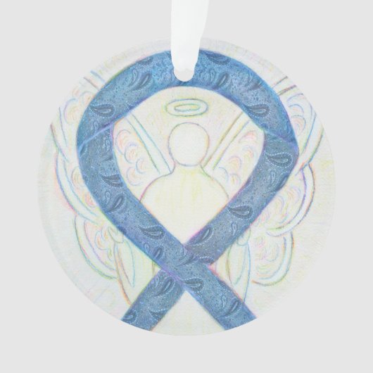 Thyroid Awareness Ribbon Angel Ornaments Ornament (voorkant)