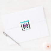 Thyroid Cancer Awareness Butterfly Ronde Sticker (Envelop)