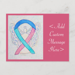 Thyroid Cancer Awareness Ribbon Angel Briefkaart
