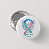 Thyroid Cancer Awareness Ribbon Angel Button Pins (Voorkant /achterkant)