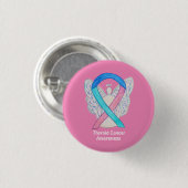 Thyroid Cancer Awareness Ribbon Angel Button Pins (Voorkant /achterkant)