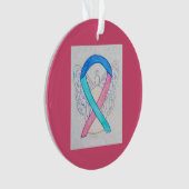 Thyroid Cancer Awareness Ribbon Angel Ornaments Ornament (voorkant)