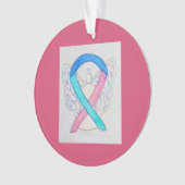 Thyroid Cancer Awareness Ribbon Angel Ornaments Ornament (voorkant)