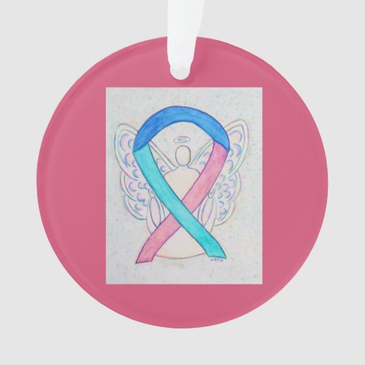 Thyroid Cancer Awareness Ribbon Angel Ornaments Ornament (voorkant)