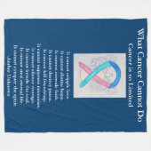 Thyroid Cancer Awareness Ribbon Art Chemo Blanket Fleece Deken (Voorkant (Horizontaal))