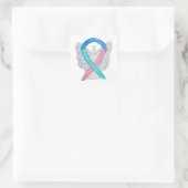 Thyroid Cancer Awareness Ribbon Sticker Decels (Tas)