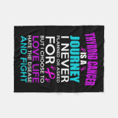 Thyroïd Cancer Bewustheid Fleece Deken (Voorkant (Horizontaal))