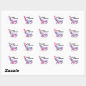 Thyroïd Cancer BUTTERFLY 3.1 Ronde Sticker (Vel)