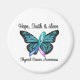 Thyroid Cancer Hope Butterfly Magneet