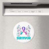 Thyroïd Cancer Survivor Butterfly Magneet (Insitu (Vaatwasser))