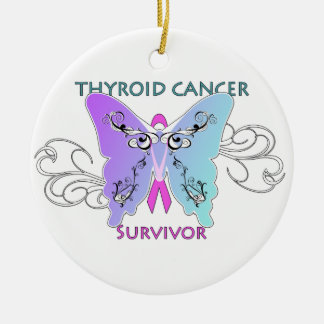 Thyroid Cancer Survivor Kerstannament Keramisch Ornament
