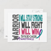 Thyroid Cancer Warrior Briefkaart (Voorkant / Achterkant)