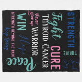 Thyroid Cancer Warrior Fleece Deken (Voorkant (Horizontaal))