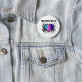 Thyroid Cancer Warrior Heart Ronde Button 5,7 Cm (In situ)