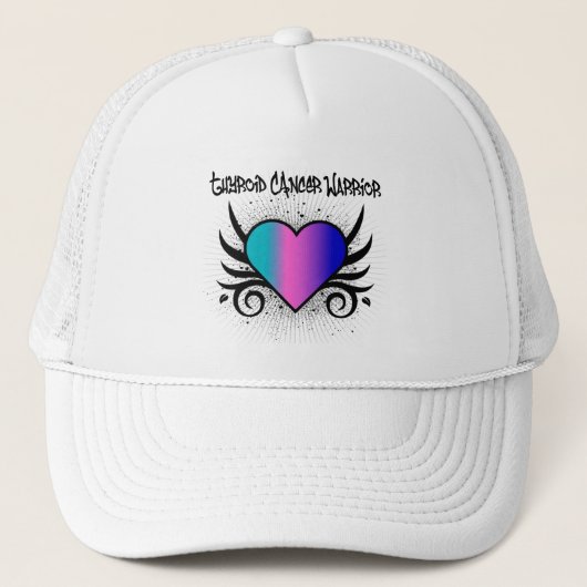 Thyroid Cancer Warrior Heart Trucker Pet (Voorkant)