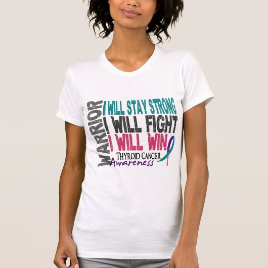 Thyroid Cancer Warrior T-shirt (Voorkant)