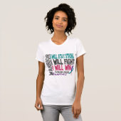 Thyroid Cancer Warrior T-shirt (Voorkant volledig)