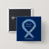 Thyroïd Disease Awareness Paisley Ribbon Pin Vierkante Button 5,1 Cm (Voorkant /achterkant)