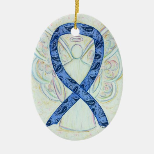 Thyroid Disease Awareness Ribbon Angel Ornament (Voorkant)