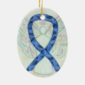 Thyroid Disease Awareness Ribbon Angel Ornament (Achterkant)