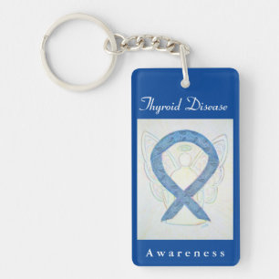 Thyroïd Disease Awareness Ribbon Angel Sleutelhang Sleutelhanger