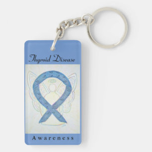 Thyroid Disease Awareness Ribbon Art Sleutelhanger