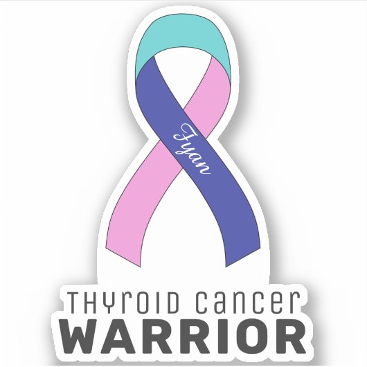 Thyroïde Cancer Vinyl Sticker (Voorkant)