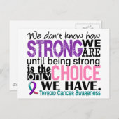 Thyroïde kanker hoe sterk we zijn briefkaart (Voorkant / Achterkant)