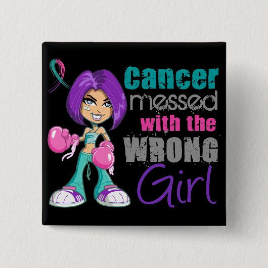 Thyroïde kanker overkomt bij verkeerde Girl.png Vierkante Button 5,1 Cm (Voorkant)