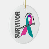 Thyroïde kanker Overleving 1 Keramisch Ornament (Rechts)
