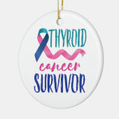 Thyroïde kanker Overleving Keramisch Ornament (Links)