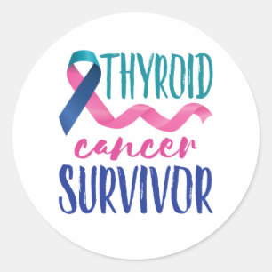 Thyroïde kanker Overleving Ronde Sticker