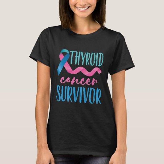Thyroïde kanker Overleving T-shirt (Voorkant)